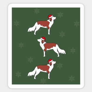 Triple Christmas Kooiker Dogs Green Sticker